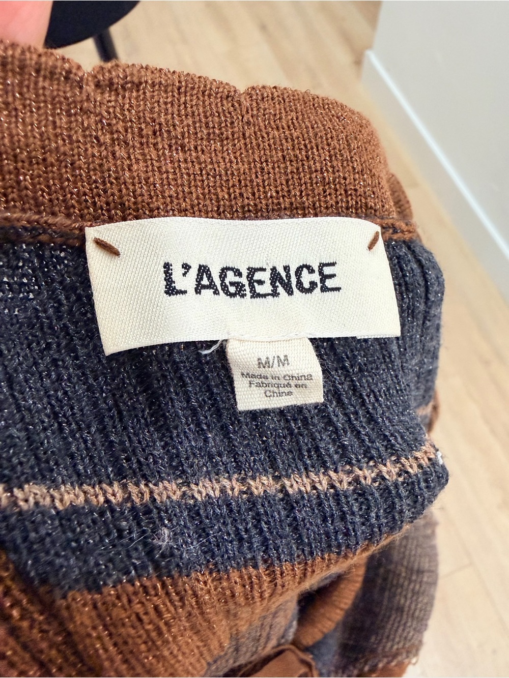 L'AGENCE Sandi Striped Knit Midi Dress - Picture 11 of 13